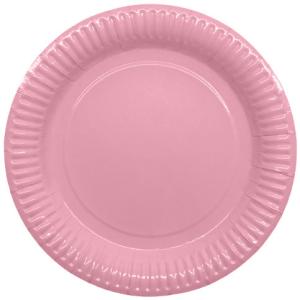 Papperstallrikar 23cm, rosa, 8p Doppresent