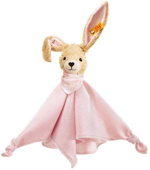 Snuttefilt Hoppel Kanin, rosa (ekologisk), 28cm - Steiff nalle Doppresent