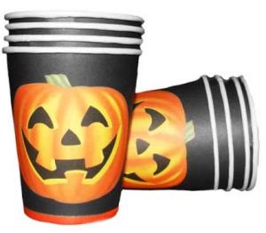 Pappersmuggar Halloween Glad Pumpa, 8-pack