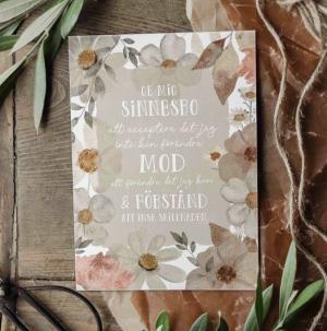 Kort "Sinnesro", blommotiv - Majas lyktor/ Barncancerfonden