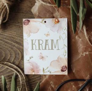 Kort "Kram", blommotiv - Majas lyktor/ Barncancerfonden