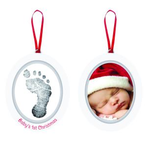 Fotoram/Hand-, fotavtryck Jul "Baby's 1st Christmas"