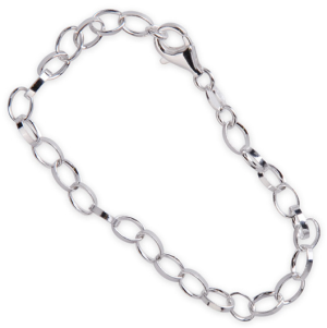 Armband 18cm för berlocker i äkta silver - Sagosmycken Doppresent