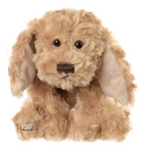 Hunden Buddy (brun) från Bukowski Design, 27cm Doppresent